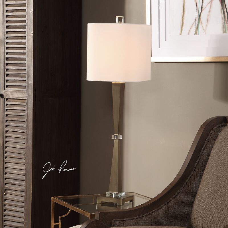 Uttermost Niccolai Antiqued Nickel Lamp image number 3